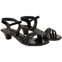 Shoetopia womens Black Heeled Sandal - EU37 /UK4