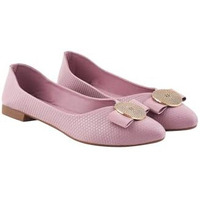 Shoetopia Women's Block Heel Ballet Flats Mauve