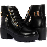 Creattoes Women Fashion Casual Boot High Ankle Heel for Girls Boot