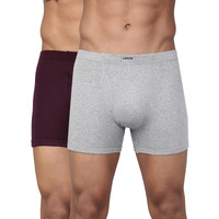Levis Mens Pure Cotton Classic Boxer Briefs (Pack of 2) (Style#010_Light Grey Mel,Wine