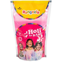 Pidilite Rangeela Holi Ke Rang  Floro Pink, Non-Toxic Colour, Soft And Smooth On Skin, Washable, Easy To Remove, Pleasant Fragrance, Trusted Brand, Safe For Children, 500g Pouch Pack