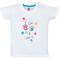 LuvLap Baby Regular Fit Half Sleeve Boys T-Shirt-Holi (LLPGR001_Multicolour-2 12 to 18 Months)