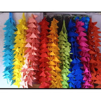 Abhaas 10Pc Decorative Triangle Felt Fabric Garlands Handmade 4ft. Hanging Toran Indian for Mehndi, Haldi, Wedding, Party Dcor/Backdrops, Holi, Color Theme Party, Festivals (Multi-10Pc)