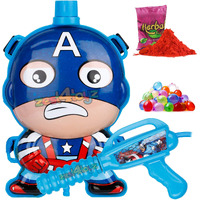 Zest 4 Toyz Holi Pichkari Water Gun for Kids Back Holding Tank Spray with Holi Combo 100 Balloons and 1 Pkt Holi Color for Holi Celebration (Heart Tank)