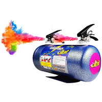PARTISH Holi Cylinder Double Jet Holi Colour Cloud Gadget-Two Colors One Time Use Holi Cylinder - 5 Kg Natural and Herbal Gulal for Holi and Photoshoots