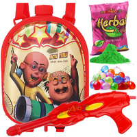 Zest 4 Toyz Holi Pichkari Water Gun for Kids Holi Water Gun Backpack Tank with 1 Pkt Holi Color and 100 Balloons for Holi Celebration Water Spray Gun - Boys and Girls (Dazzle Tank) Assorted