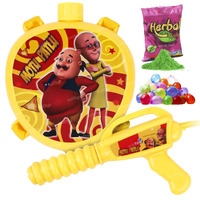Zest 4 Toyz Holi Water Pichkari for Kids Holi Motu Patlu Backpack Water Tank with 1 Pkt Herbal Gulal and 100 Water Balloons for Holi Celebration- Boys & Girls(Mini Tank)