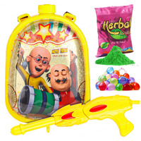 Zest 4 Toyz Holi Pichkari Water Gun for Kids Holi Water Gun Backpack Tank with 100 Balloons and 1 Pkt Holi Color for Holi Celebration Water Spray Gun - Boys and Girls (Dazzle Tank) Assorted