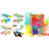 Holi Water Gun Pichkari Toy | High-Pressure Pichkari | Non-Toxic Plastic Toy | Holi Pichkari for Kids with Holi Gulal Herbal 250Gms | Pichkaaree | 3-6 Yrs