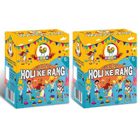 COCK BRAND Holi Ke Rang Giftbox | Gulal Packets (Multicolour) | Holi Gift Box | 100% Natural and Organic Gulal Powder | Holi Celebration 4 Pouches in Each Pack (Holi Ke Rang (Pack 2)