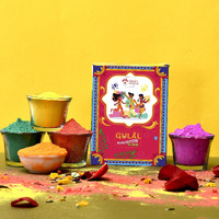 CraftVatika Premium Holi Colours - Herbal Natural Holi Gulal Colors- Pack of 5 Gulal Colours -375 gram (80 Grams Each) - Organic & Safe