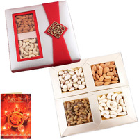 SFU E Com Premium Dry Fruit Gift Box Hamper for Diwali, Christmas, Holi, New Year with Greeting Card, 16