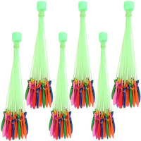 PARTISH Holi Water Magic Balloons l Set of 6 Bunch l 222 baloons l Multicolour l Quick Fill and Auto Tie in 60 Seconds with Universal Tap Adaptor