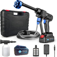 KRESHU 6-in-1 Cordless Portable Pressure Washer Gun | 48V 12000mAh High Pressure Water Gun | Rechargeable with 6 Spray Modes - Ideal for Car Washing, Gardens, and Outdoor Cleaning (1-Piece)