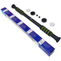OLAHRAGA Indoor Adjustable Pull Up Bar for Doorway, Training Equipment for Home Gym Exercise, Fitness, Body Workout with Hand Grips (GREEN)