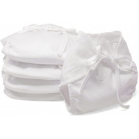 mybud Soft Cotton Nappy, Langot for New Born Baby | Washable & Reusable | White | 5ps Set (0-3 Months)