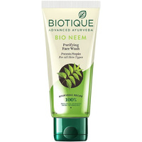 Biotique Fresh Neem Pimple Control Face Wash| Ayurvedic and Organically Pure| Prevents Pimples |100% Botanical Extracts| Suitable for All Skin Types | 100mL