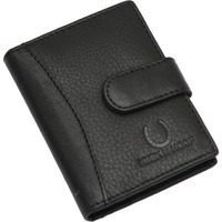 Husk N Hoof RFID Protected Leather Credit Card Holder Wallet for Man Women | Card Holder for Men Woman | Black (20 Card Slots)