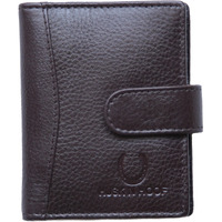Husk N Hoof RFID Protected Leather Credit Card Holder Wallet for Man Women | Card Holder for Men Woman | Dark Brown (20 Card Slots)