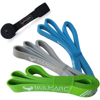 BULMARC s Resistance Band Pull Up Assist Bands Resistance Bands for Workout, Exercise (Set of 3 Pull UP Bands, Light, Medium, Heavy (7-37) KGS) with Door Anchor Attachment(Material: Natural Rubber)