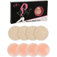 Pasties for Women 2 Pairs Nipple Covers Reusable Adhesive Silicone Covers (2 Pairs Pasties), 2 Pairs Pasties, One Size