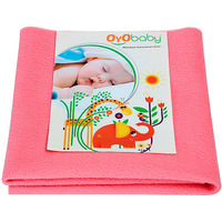 OYO BABY Cotton Waterproof Quick Dry Sheet For Baby|Bed Pad|Baby Bed Protector Sheet For Toddler Children(X-Large(200Cm X 140Cm),Salmon Rose)