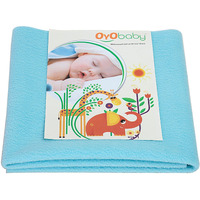OYO BABY Cotton Waterproof Quick Dry Sheet For Baby|Bed Pad|Baby Bed Protector Sheet For Toddler Children(X-Large(200Cm X 140Cm),Sea Blue)