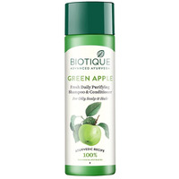 Biotique Green Apple Shine & Gloss Shampoo & Conditioner| Promotes Healthy, Shiny and Glossy Hair | Nourishes Scalp | Makes Hair Soft & Smooth |100% Botanical Extracts| All Skin Types | 190ml