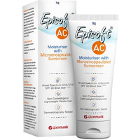 Episoft Ac Lightweight Moisturizer With Microencapsulated Sunscreen | Acne Safe | All Skin Types | Paraben & Fragrance Free | Suitable For Men & Women | 75Gm, 30 SPF