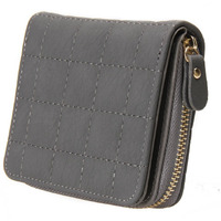 BESTVECH Women s Pu Frey Color Leather Small Wallett Purses Card Holder For Women, Grey