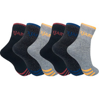 XJARVIS All-Season Ankle Sports Socks | High Cushioning, Arch Support, Breathable Cotton | Odor-Free, Moisture-Wicking | Men & Women | Free Size (BLACK/DARK GREY/GREY) PACK 0F 6