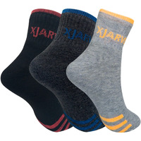 XJARVIS All-Season Ankle Sports Socks | High Cushioning, Arch Support, Breathable Cotton | Odor-Free, Moisture-Wicking | Men & Women | Free Size (BLACK/DARK GREY/GREY) PACK OF 3