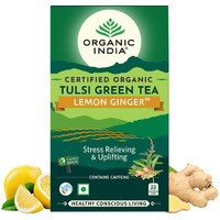 A TATA Product - Organic India Tulsi Green Tea Lemon Ginger - 25 Tea Bags