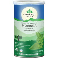 A TATA Product - Organic India Moringa Powder - 100g, Essential Nutrition Superfood, Helps Naturally Boost Energy Levels, Improves Stamina & Vitality, Rich In Vitamins & Minerals