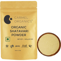 CARMEL ORGANICS Shatavari Root Powder 340 Grams (Pack of 1)| Jaivik Bharat Certified | Asparagus Racemosus | Satavari Kizhangu Podi/Chittamoothi Podi Powder | Non GMO