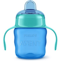 AVENT Philips Silicone Classic Spout Cup with Handle Green/Blue | 200ml (SCF551/05)