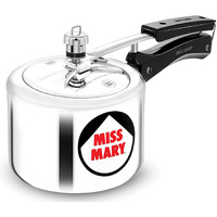 Hawkins Aluminium 2 Litre Miss Mary Pressure Cooker, Small Inner Lid Cooker, Silver (Mm20)