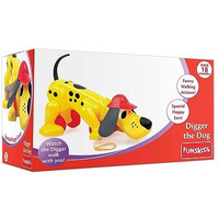 Funskool Digger The Dog, Pull Along Toy, Encourages Walking,Funny Walking Style, 12 Months & Above, Infant And Plastic Preschool Toys(Yellow)