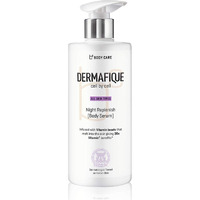 Dermafique Night Replenish Body Serum with Shea Butter  300ml, Body Lotion for All Skin Type, with Glycerine, 30x Vitamin E Benefits & Night Regeneration, Moisturizer for Body | Dermatologist Tested