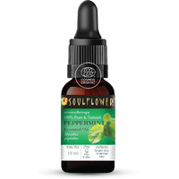 Soulflower Peppermint Essential Oil for Skin & Hair Care, Scalp, Aromatherapy |100% Pure & Natural Therapeutic Grade, Undiluted, Ecocert Cosmos Organic Certified| Mentha Piperita |15ml