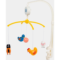 Mee Mee Musical Cot Mobile Hanger 0-2 Yrs | Nursery Decoration, Baby Shower, Birthday Gift | Baby Bed/Cradle/Crib/Cot Automatic Toy | Enhances Auditory & Visual Development (5-Toy Safari Theme)