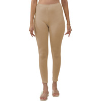 Lyra Women Solid Premium Cotton Ankle Length Leggings | Mid-Waist | Fashionwear