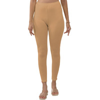 Lyra Women Solid Premium Cotton Ankle Length Leggings | Mid-Waist | Fashionwear