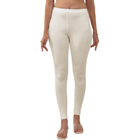Lyra Women Solid Premium Cotton Ankle Length Leggings | Mid-Waist | Fashionwear