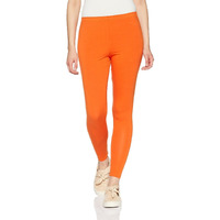 Lux Lyra Women s Slim Fit Leggings (Orange_Free Size)