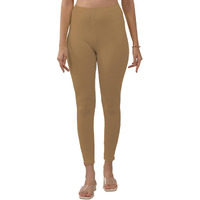 Lyra Women Solid Premium Cotton Ankle Length Leggings | Mid-Waist | Fashionwear