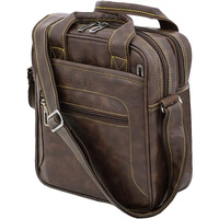 Storite Large Stylish PU Leather Sling Cross Body Travel office Messenger One Side Shoulder Bag With Adjustable Strap for Men & Women