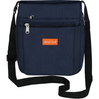 Storite Stylish Expandable Small Nylon Sling Cross Body Travel Office Business Messenger One Side Bag for Men Women - Navy Blue (21 x 6.5 x 23 cm)