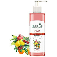 Biotique Fruit Brightening Face Wash| Ayurvedic and Organically Pure| Advanced Swiss Technology |100% Botanical Extracts| Suitable for All Skin Types | 200mL
