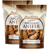 GreenFinity Dried Fig Dry Fruits Afghani Anjeer, 1kg, (500g x 2).
